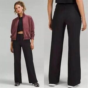 lululemon city sleek wide leg pant black - in fair condition /